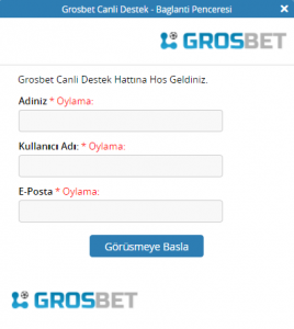 Grosbet canlı destek