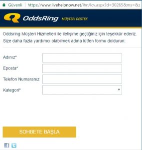 Oddsring Canlı Destek