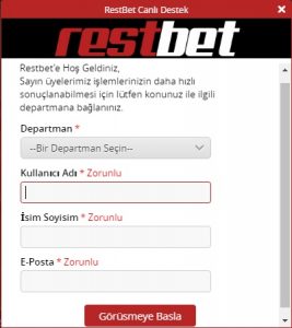 Restbet Canlı Destek