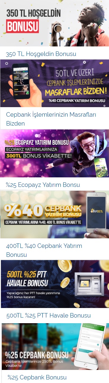 vikabet bonuslar