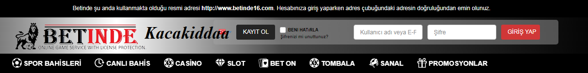 betinde giriş