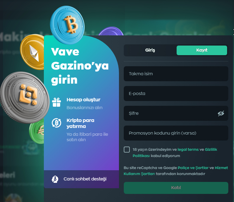 Vave Üyelik & Kayıt İşlemleri