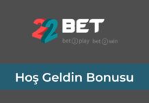 22bet Hoş Geldin Bonusu